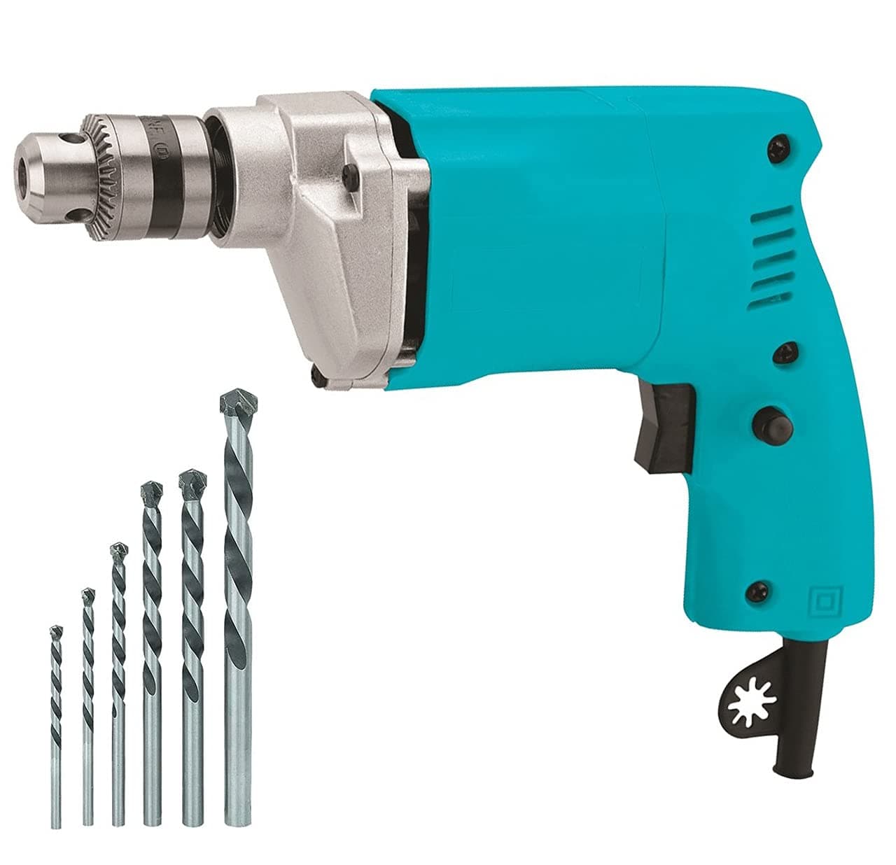 MLD For Home Use Electric Drill Machine 10 millimeters with Masonry Drill Bit Set, 220W - (Colours As Per Availability), Multi