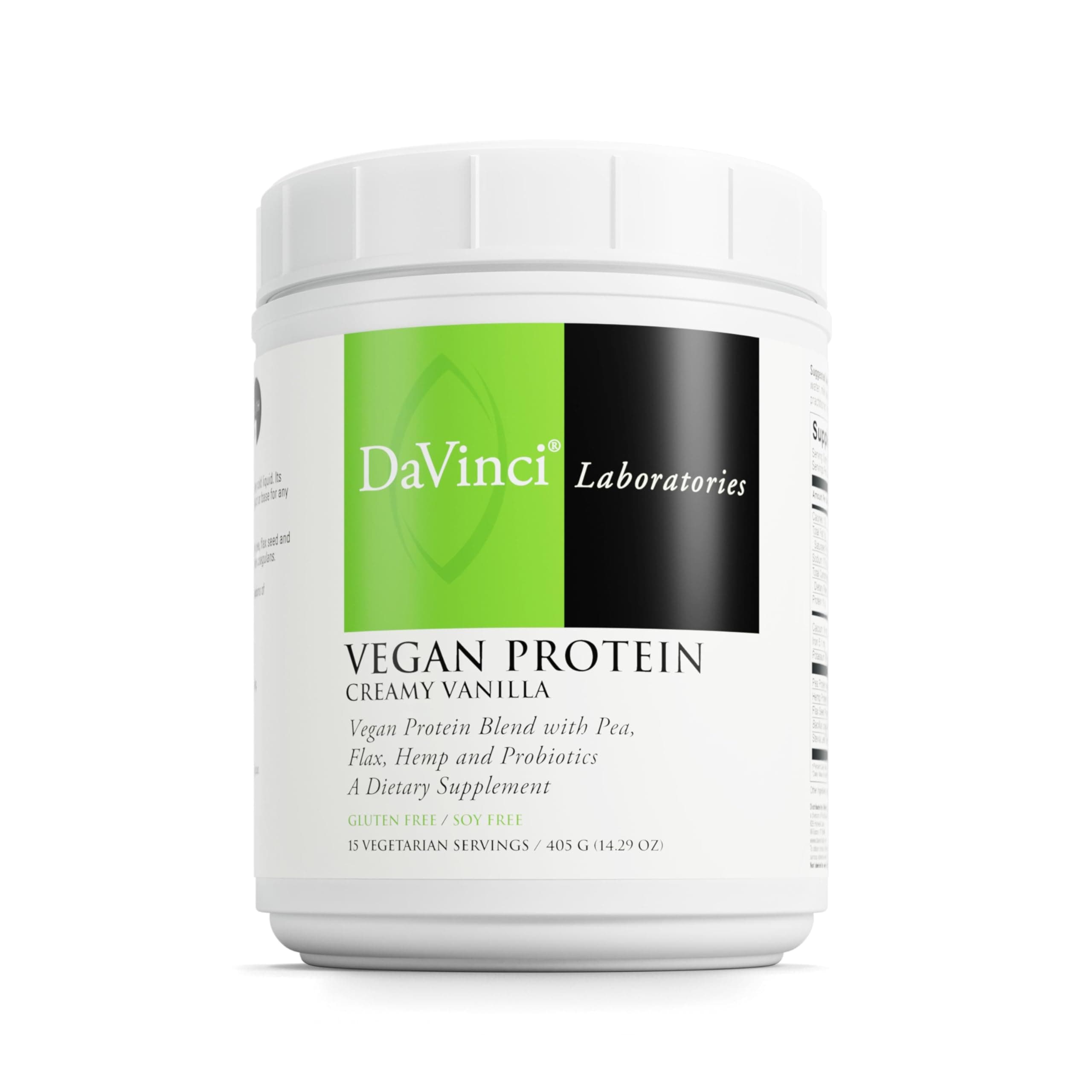 Labs Vegan Protein - Protein Powder Supplement Supports Muscle & Tissue Repair* - Vegan Protein Supplement with Pea Protein & Flax Seed - Creamy Vanilla, 15 Servings (405 g)
