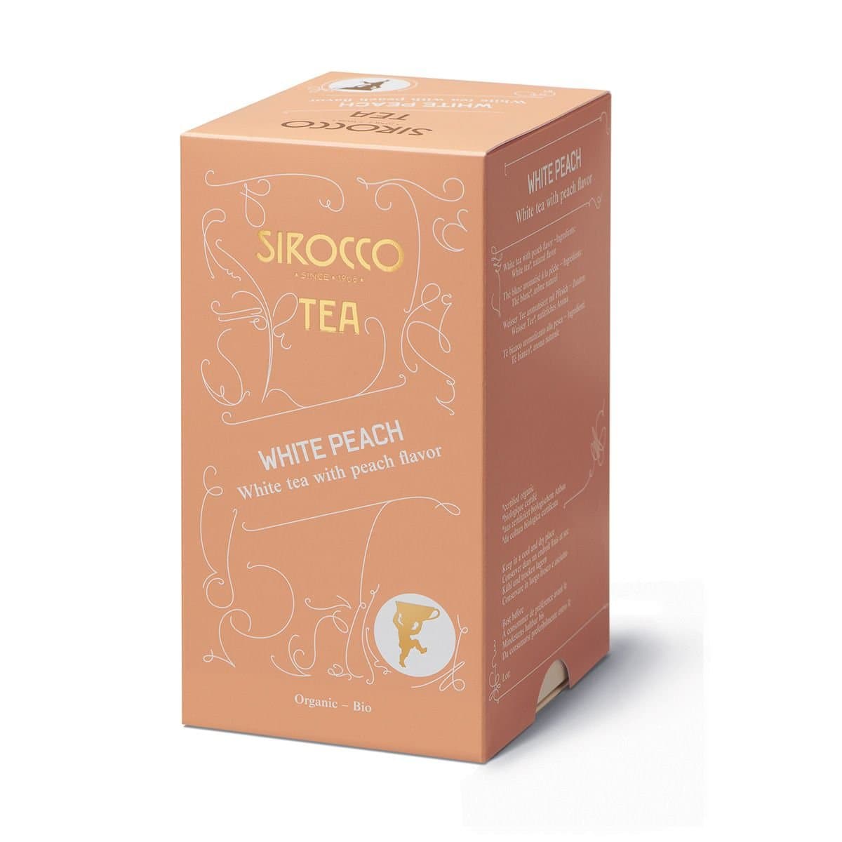 SIROCCO TEA Switzerland - WHITE PEACH - 3 x 20 tea bags (60 count)