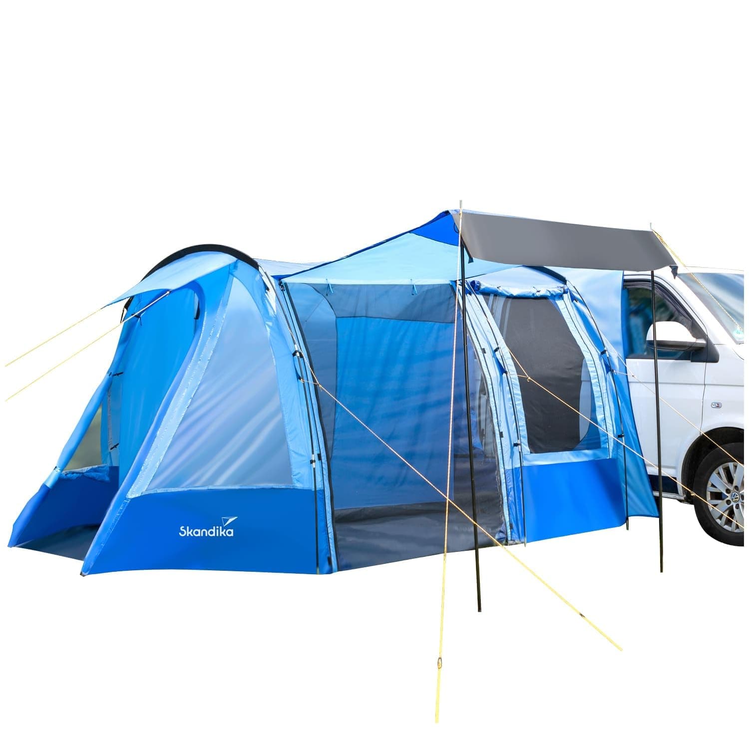 Skandika Aarhus Bus Awning Inflatable Freestanding 2 m Standing Height Waterproof 3000 mm Water Column Tunnel Tent, Bus Tent, Air Tent, Air Awning | Inflatable Tent for Car Bus Van Bulli