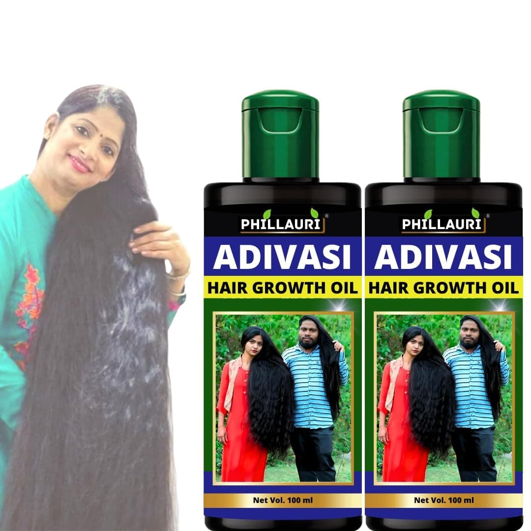 Adivasi Hair Oil - hair oil for hair fall | Hair Growth Oil | Smoothing Oil for Frizzy, Dry Hair, Argan Oil, Smoothing Oil for Frizzy, Dry Hair, Argan Oil (Pack Of 2)