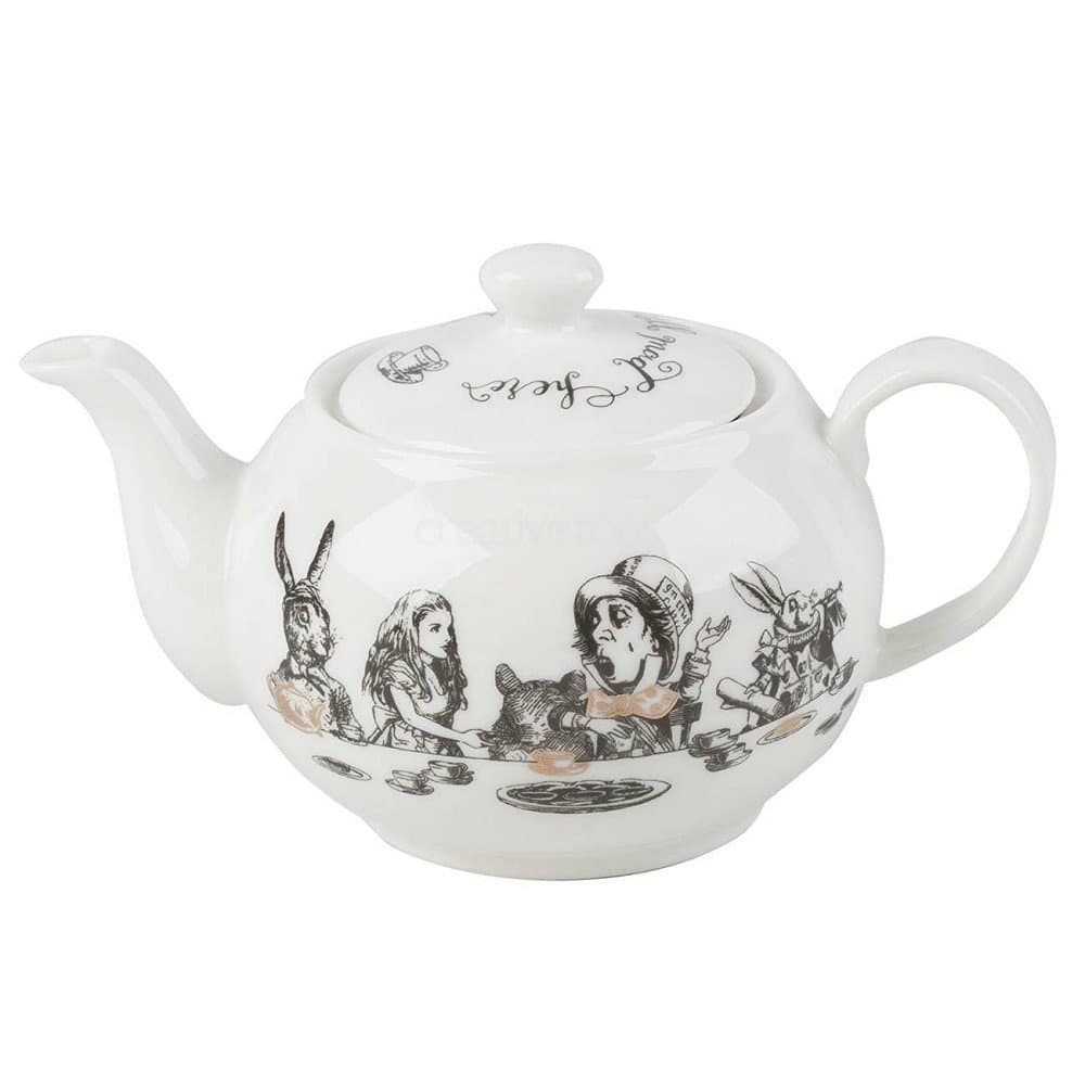 Alice in Wonderland Mini Teapot in Gift Box, 450ml, White