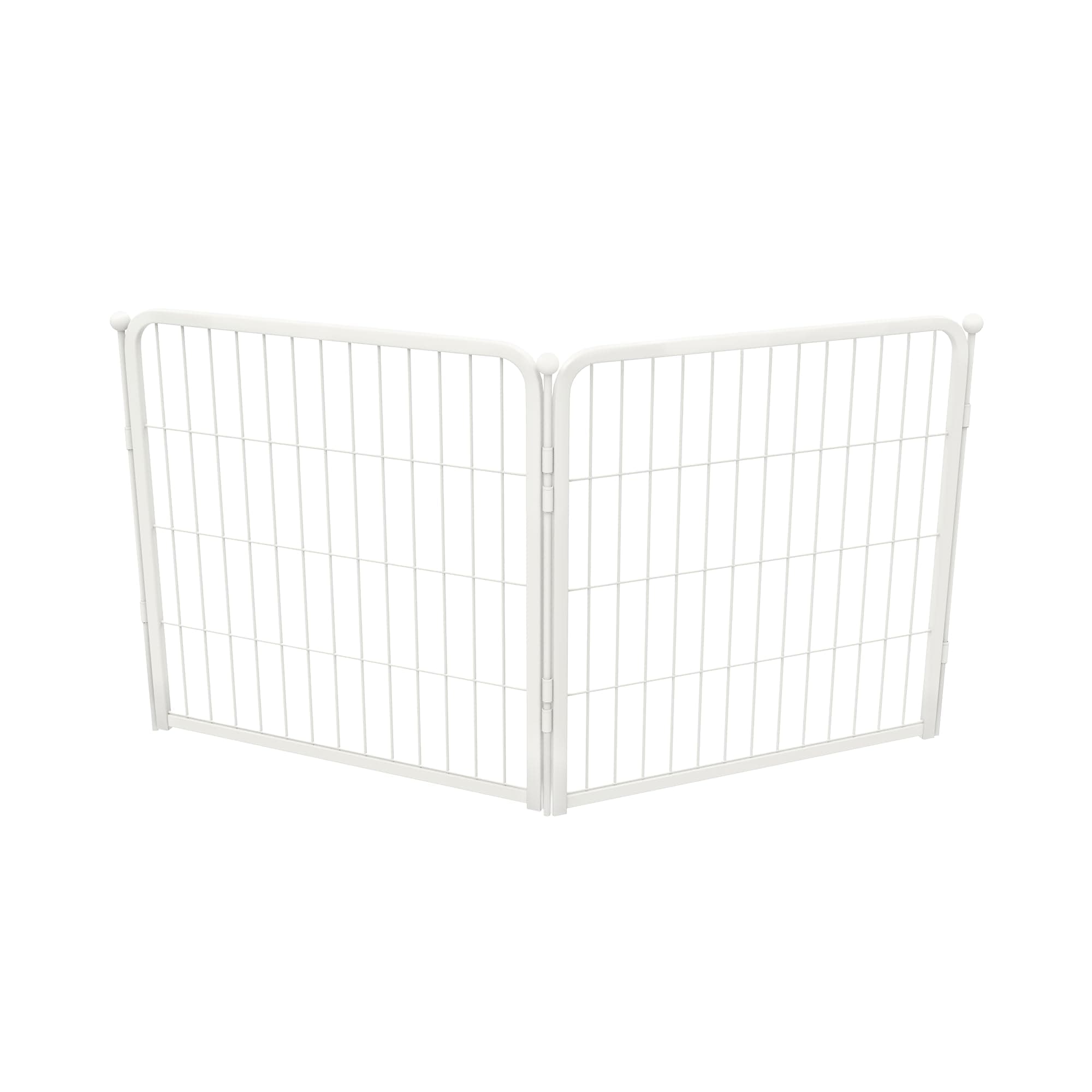 FXW Homeplus Unleashed Indoor Dog Playpen - Stress-Free and Safe Play, Heavy Duty 24 Inch 2 Panels Dog Pen for Puppy and Small Dogs, White│Patented
