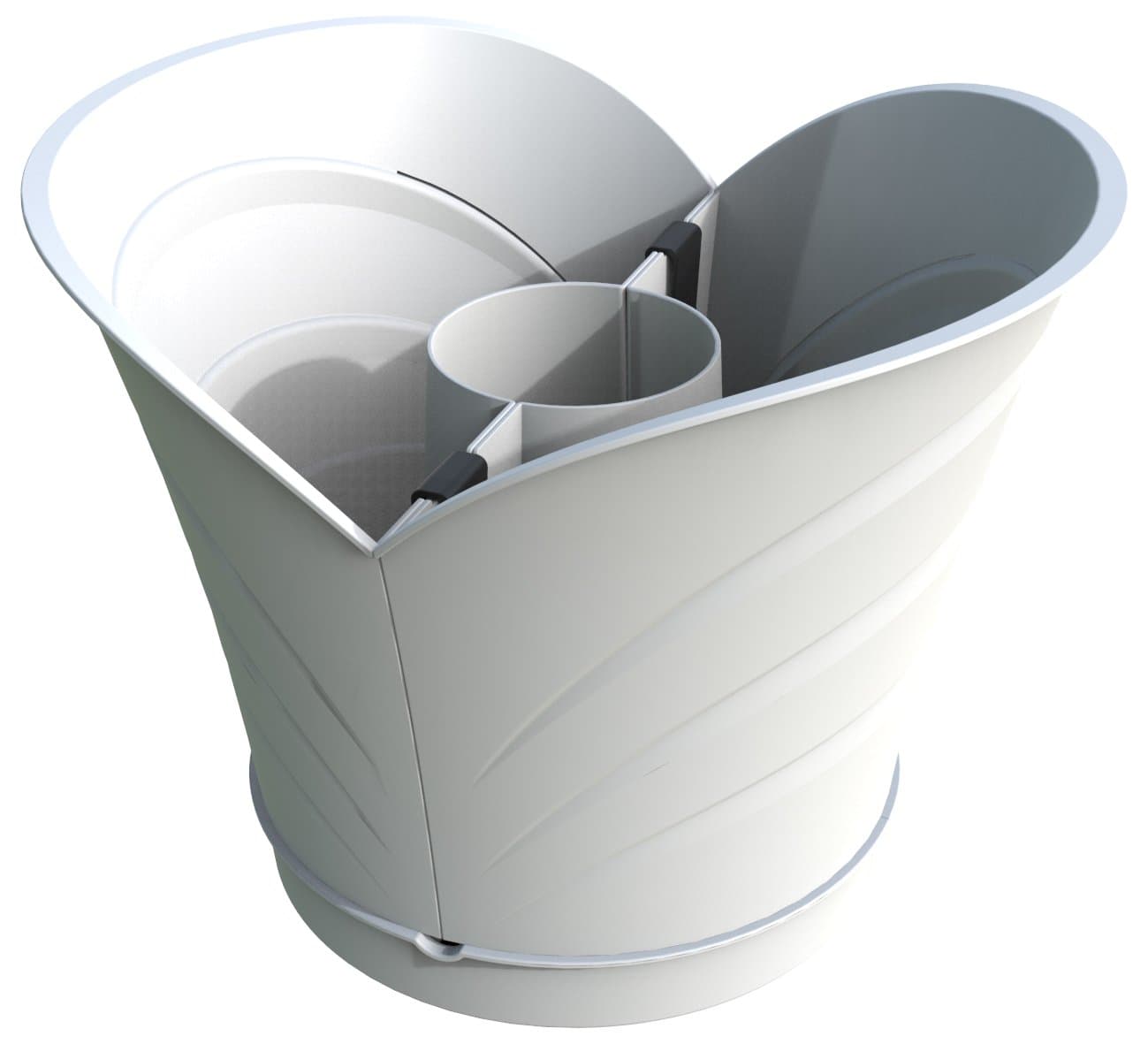 Apollo Exports International AP-30512 Tulipano Wrap-Around Planter, White