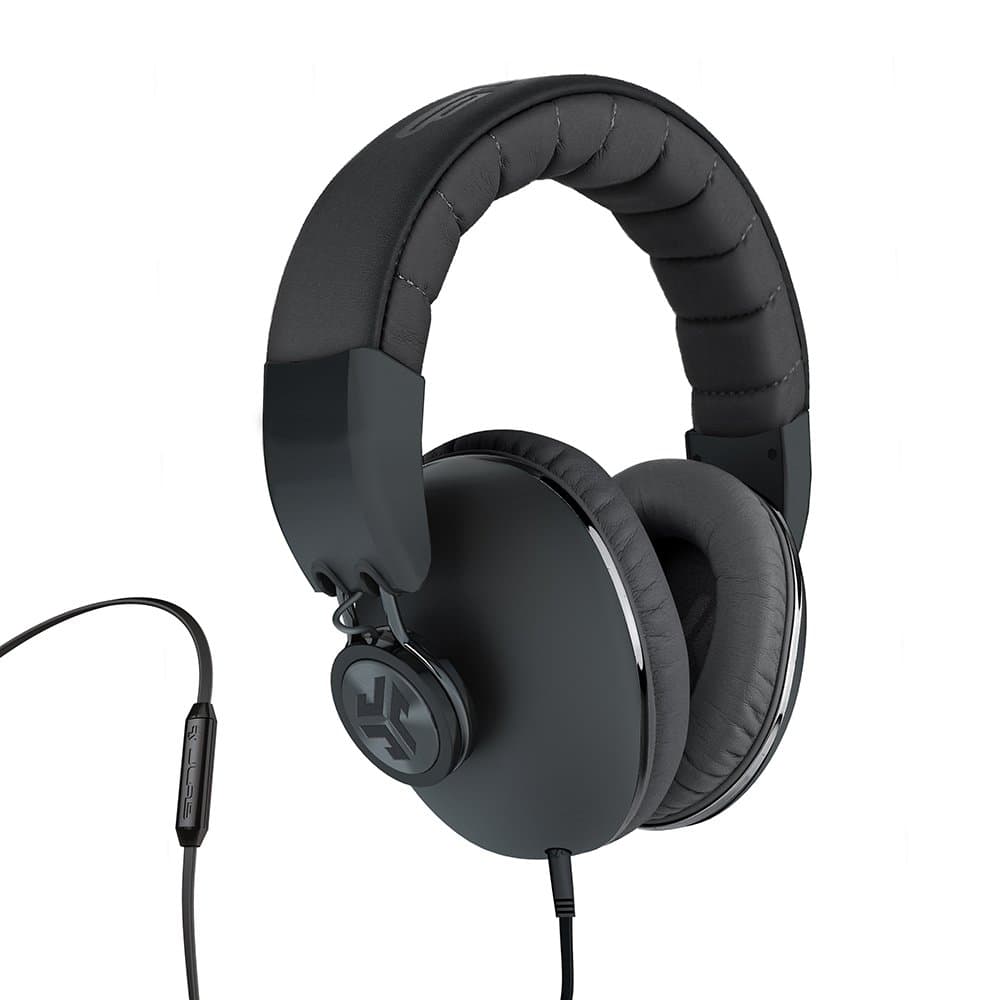 Audio Bombora Over-Ear Headphones with Universal Mic, Matte Black/Gunmetal