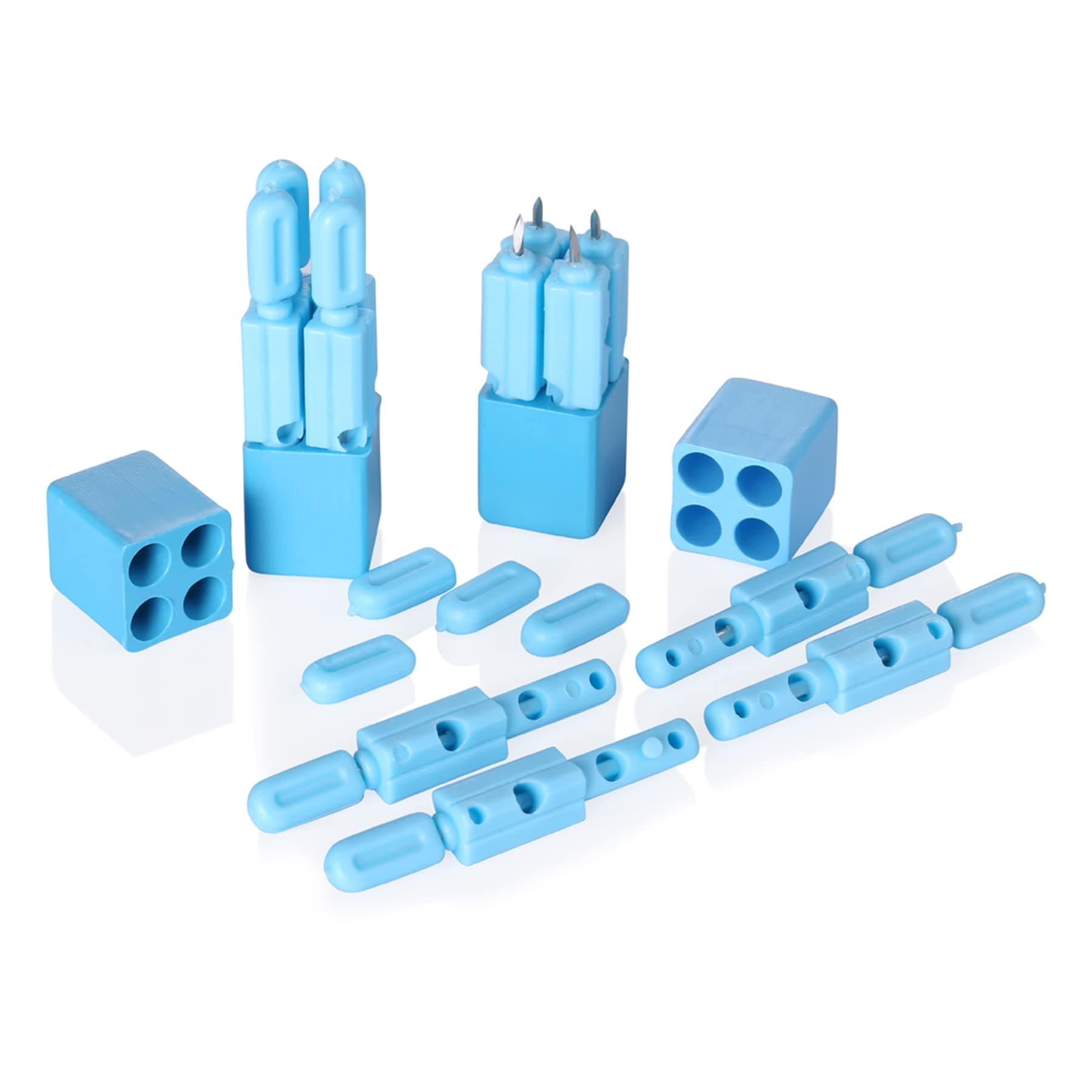 Blood Lancet of Four Five Seven Head Pen for Cupping Bloodletting (One Bag /200pcs 21G Needles and 5pcs Seat)