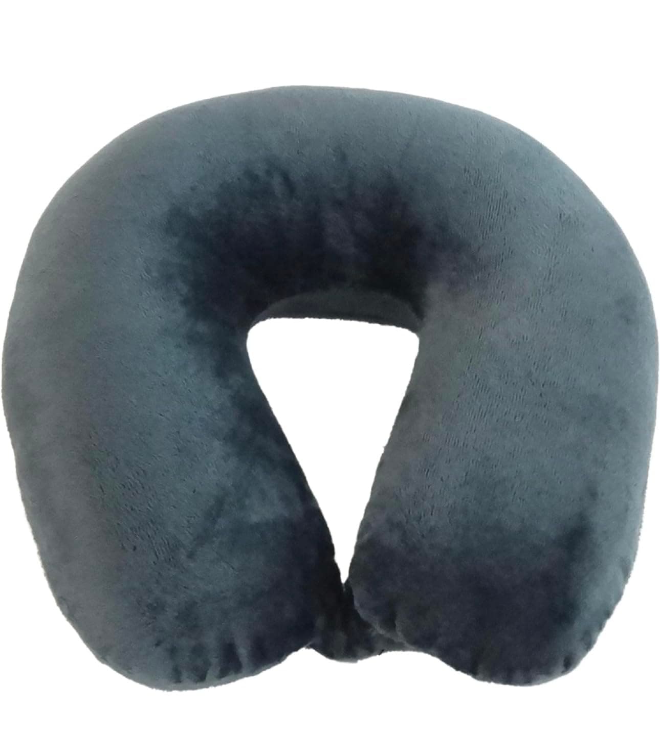 Wolf Essentials Adult Cozy Soft Microfiber Neck Pillow for Travel – Compact, Machine Washable - Perfect for Airplane, Car, or Home Use - Filled and Finished in The USA – Charcoal