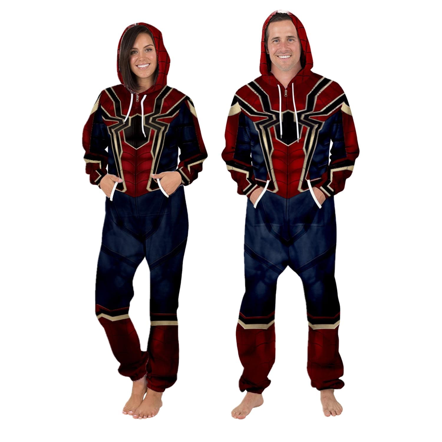3D Print Adult Onesie Pajamas Sleepwear Halloween Costumes for Women Men