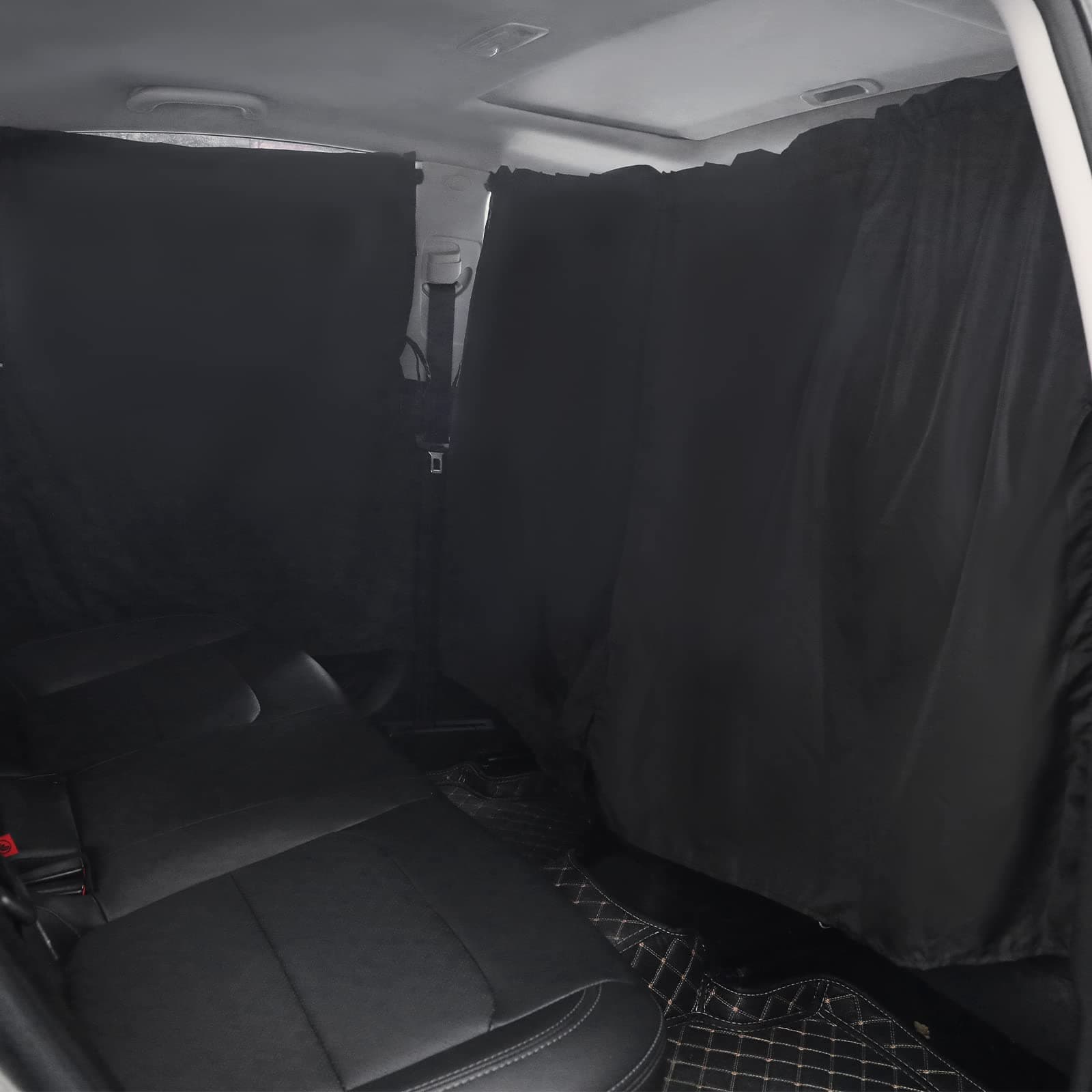 OTOEZ Car Divider Curtain for Privacy Car Curtains Blackout Shades for Camping Sleep Car Sun Shade Windshield Window Covers Car Cabana Road Trip Essential (Divider Curtain + Side Windows Curtain)