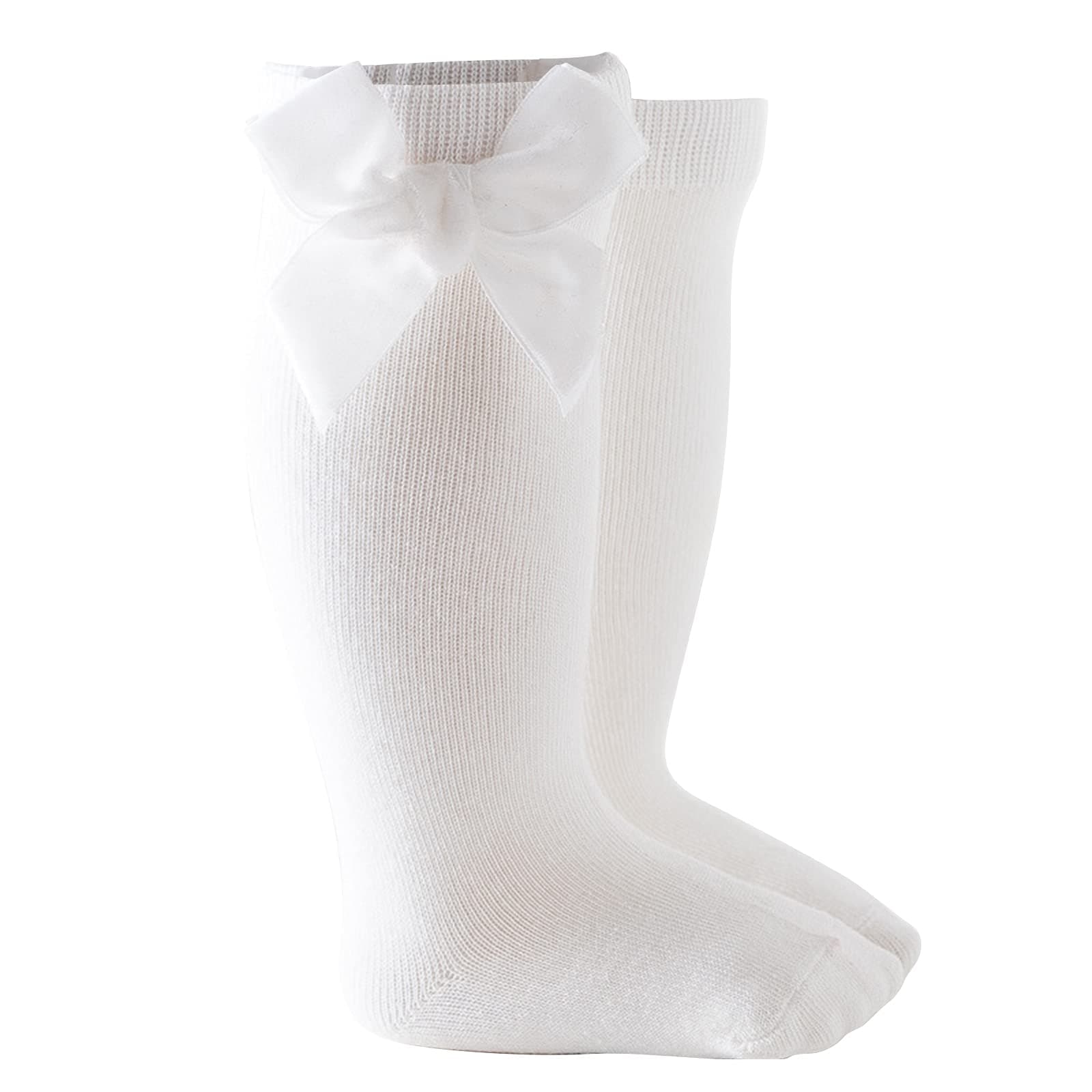 Knee High Socks Infant Baby Girls Thigh High Socks Long Stockings Toddler Knit School Socks with Bow