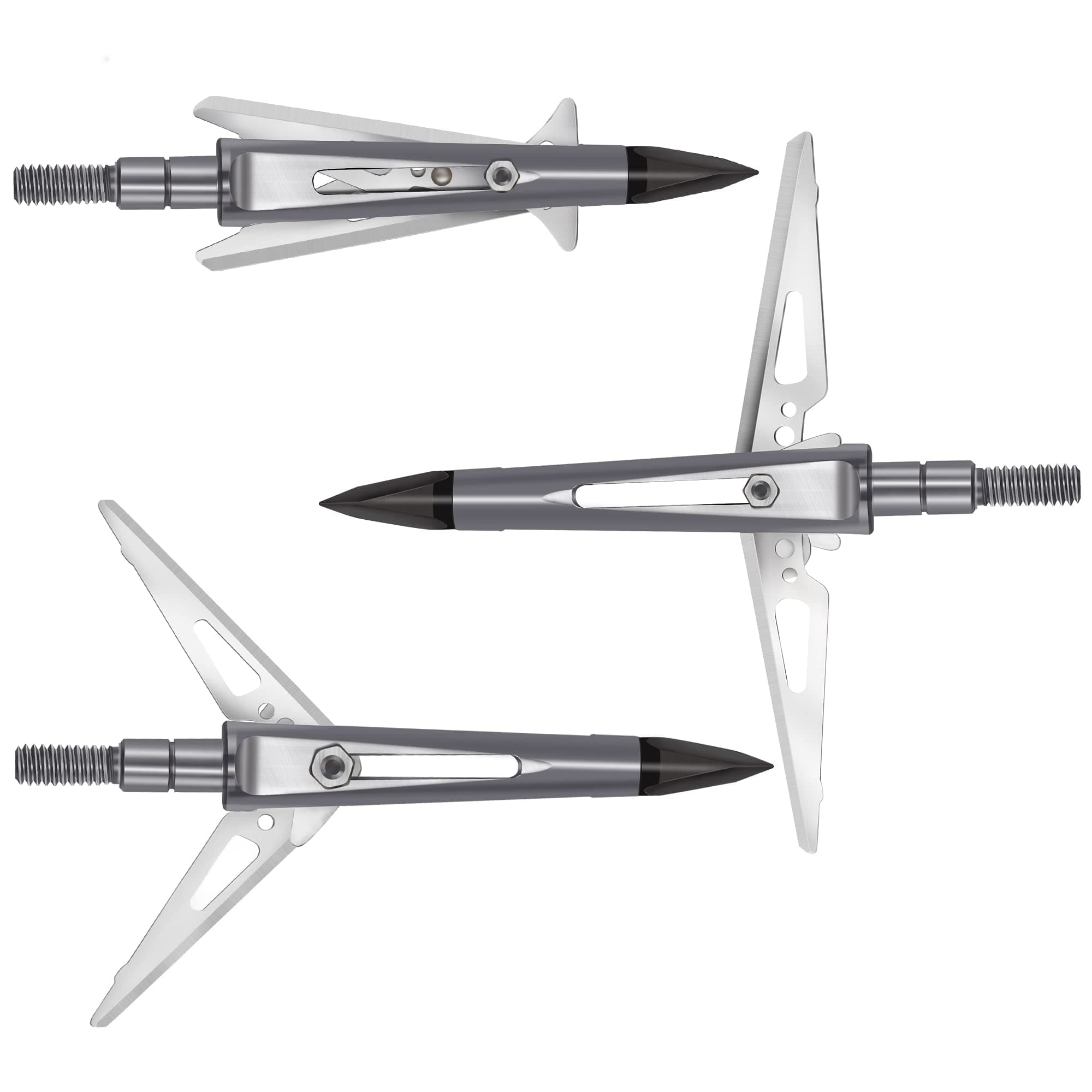 Crossbow Broadheads 100 Grain Hybrid Tip Broadhead with Shock Collar Technology (6 Pack)
