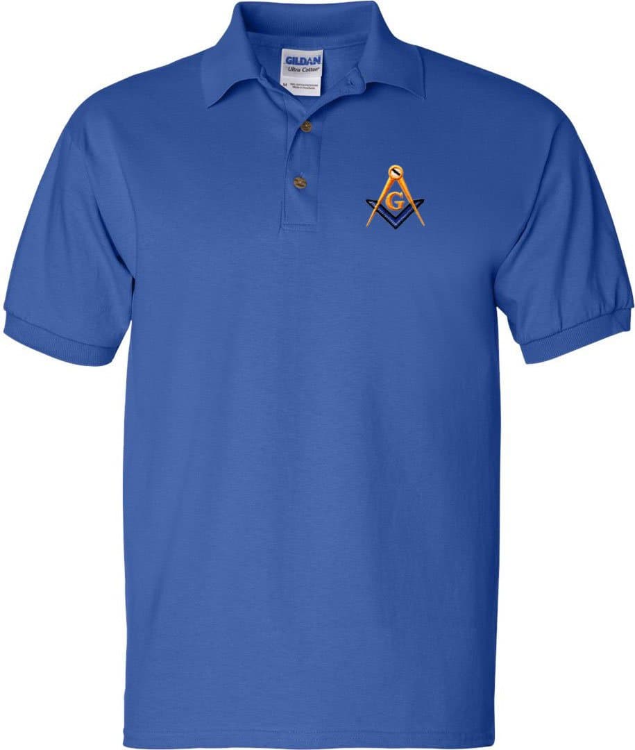 Mason Blue Lodge Polo Golf Shirt