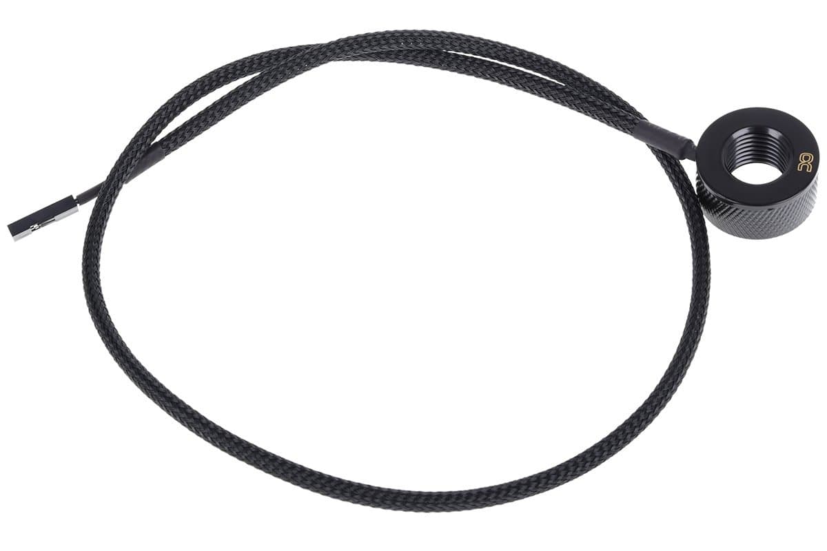 Alphacool Eiszapfen Temperature Sensor G1/4 IG/IG with AG Adapter, Deep Black