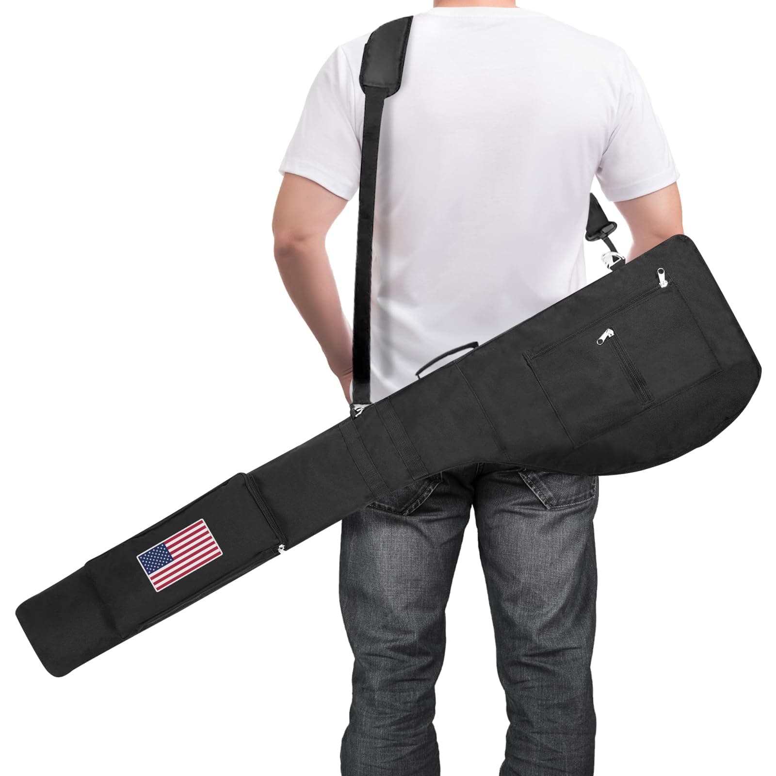 Golf Club Bag, Portable Foldable Mini Golf Carry Bag Lightweight Golf Sunday Bag for 8-10 Golf Clubs, Waterproof Golf Club Travel Bag for Women, Men