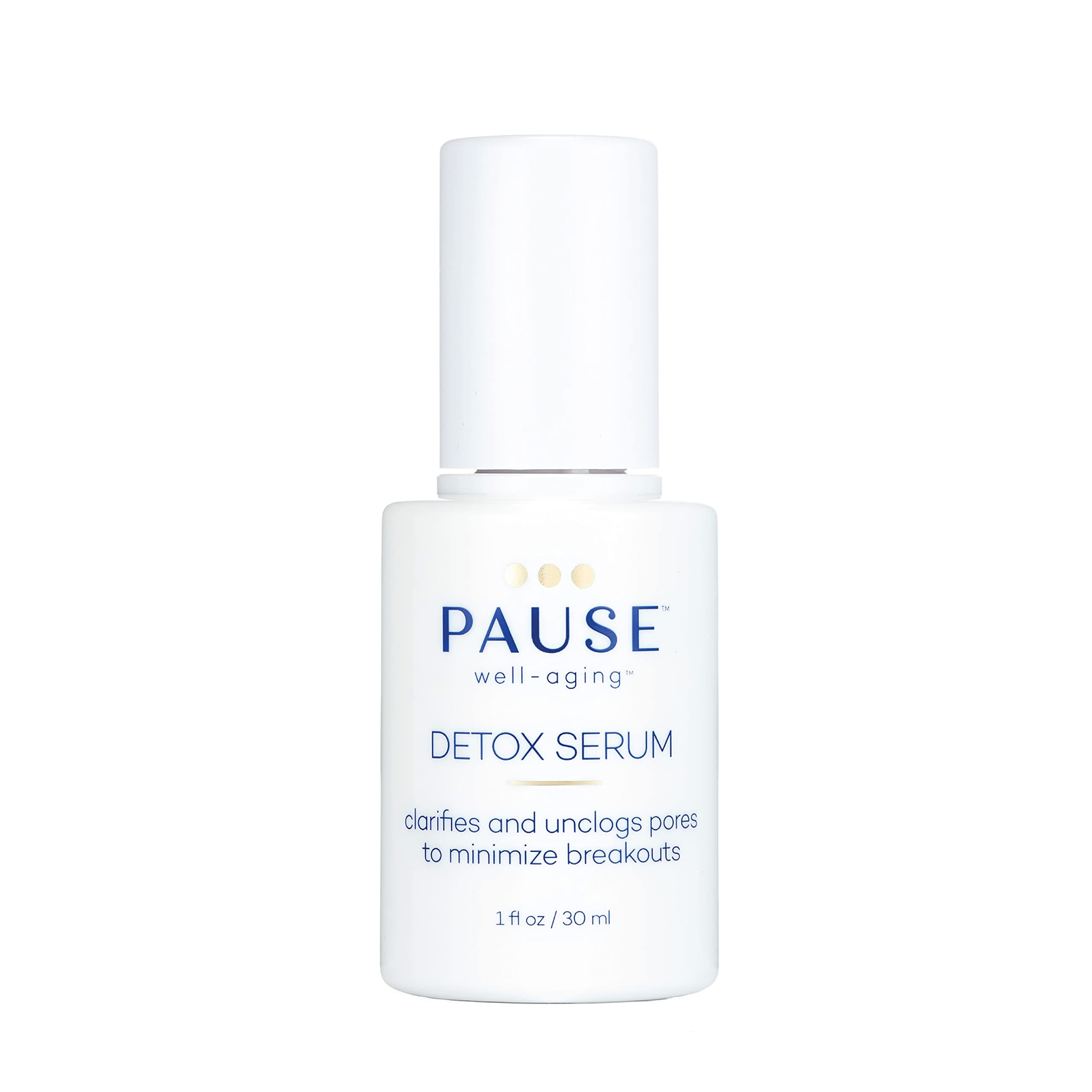 Pause Well Aging Detox Serum - Skin Care For Menopausal Women - Clarifies and Unclogs Pores - Skin Firming Serum That Lifts and Brightens - Balancing Serum For Fine Lines and Wrinkles - 1 fl oz