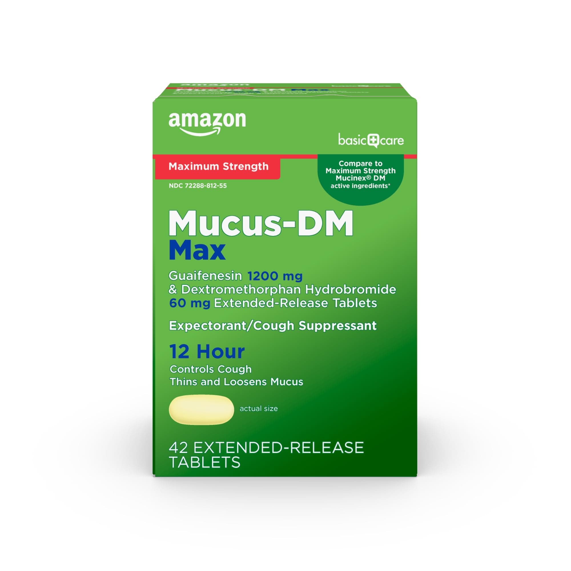 Maximum Strength Mucus DM, Expectorant and Cough Suppressant Extended-Release Tablets, 42 Count