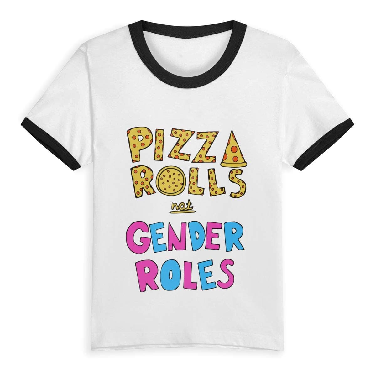 Pizza Rolls Not Gender Roles Tees-Youth Short Sleeve Tee Short T Shirts