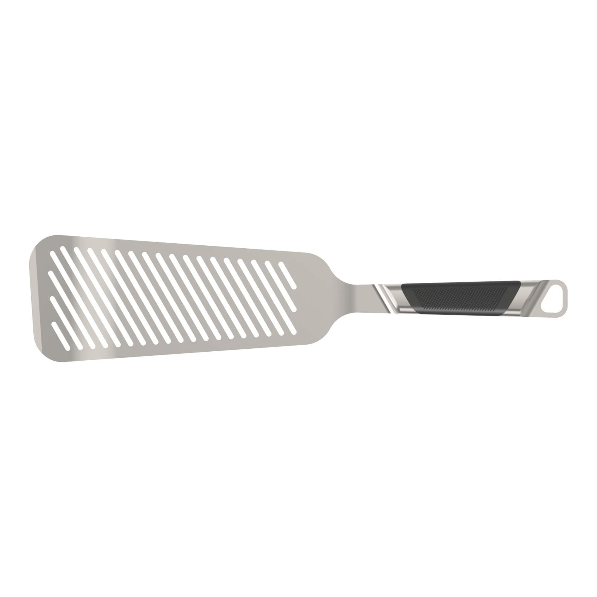 Everdure by Heston Blumenthal Premium Large Fish Turner: Brushed Stainless Steel with Soft Grip Handle and Hang Zone