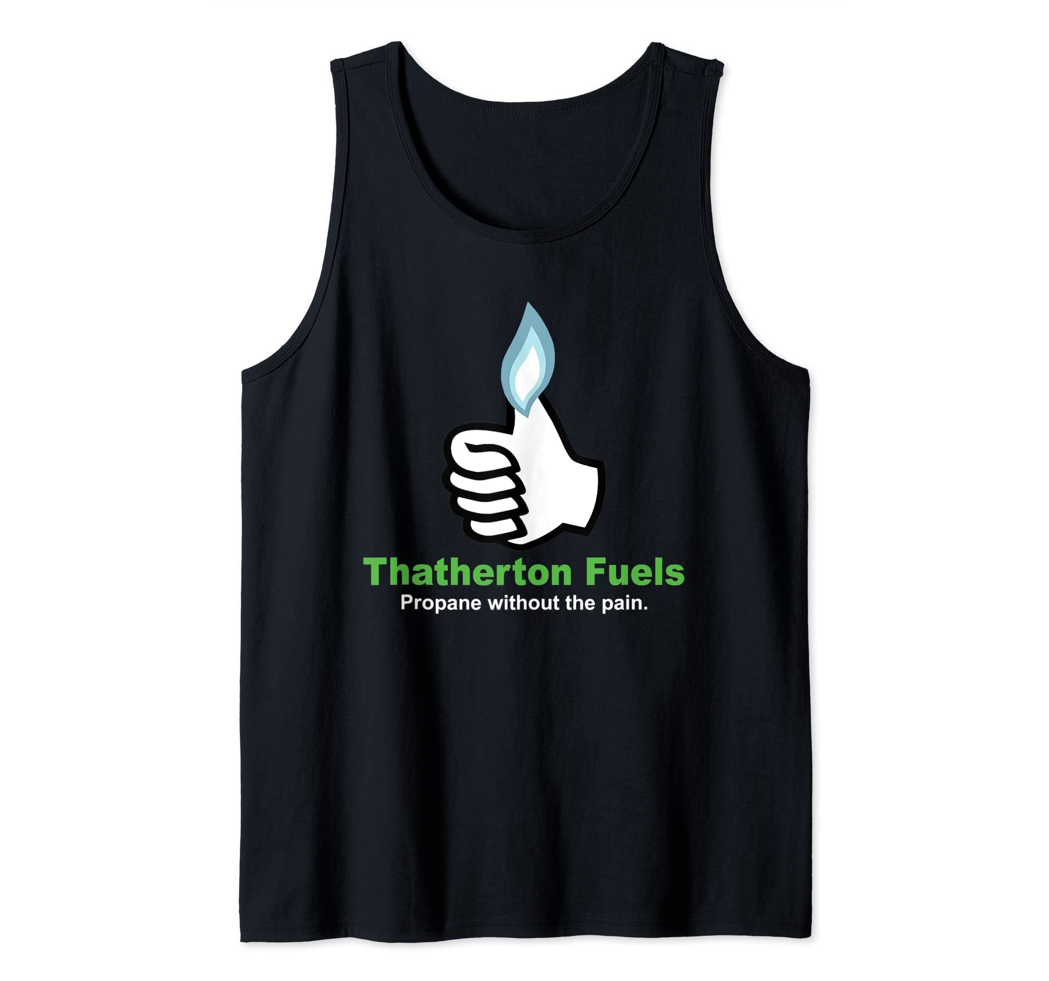 Thatherton Fuels Propane Without The Pain Funny Fake Logo Tank Top