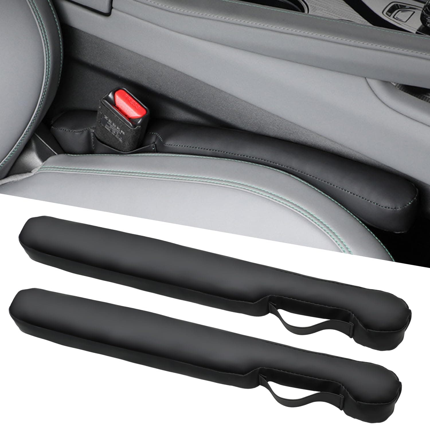Car Seat Gap Filler Universal for Car SUV Truck Fit Organizer Fill The Gap Between Seat and Console Stop Things from Dropping 2Pcs
