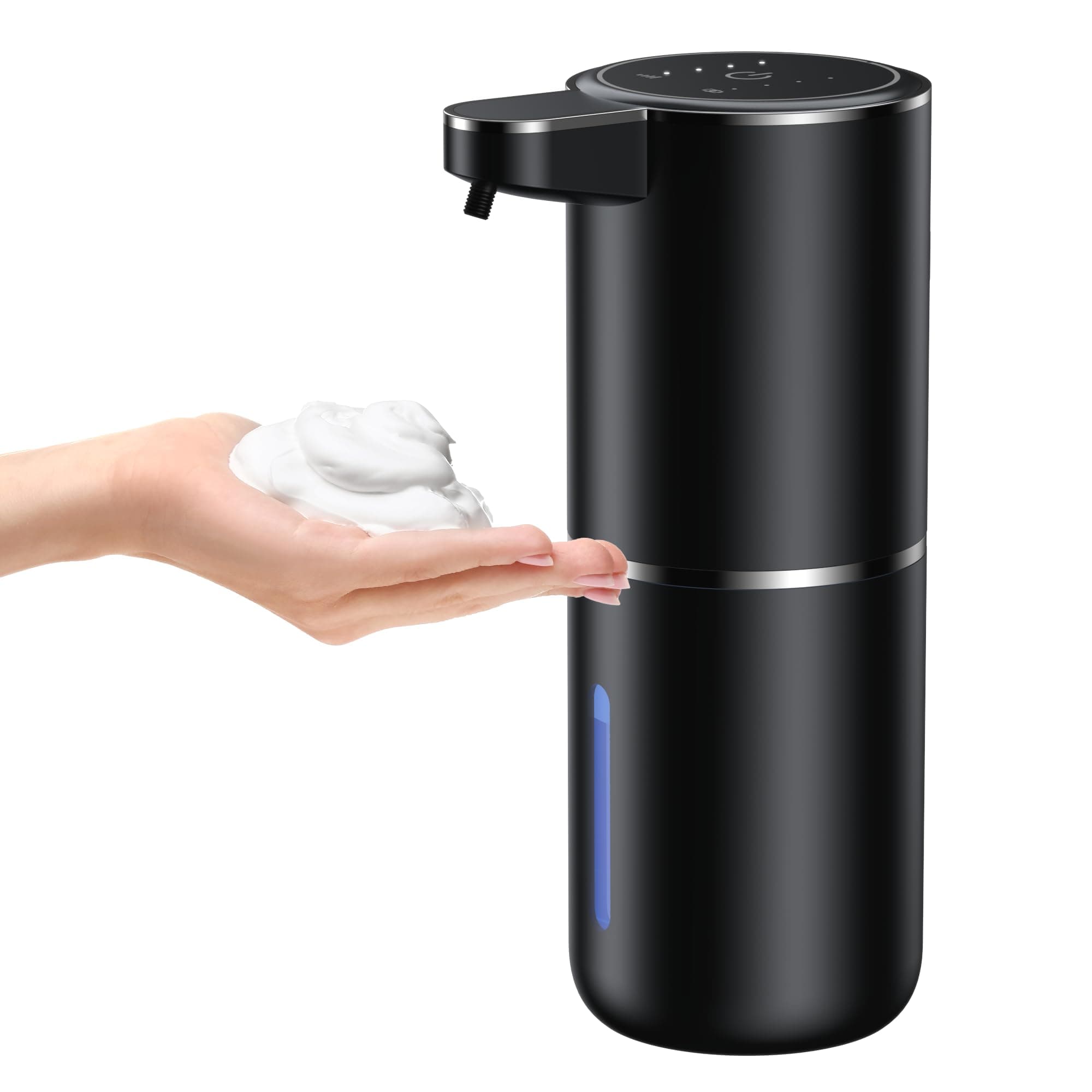Fantictas Automatic Foaming Soap Dispenser Foaming Hand Sanitizer Touchless 1200mAh Soap Dispenser Rechargeable with Sensor for Bathroom Kitchen