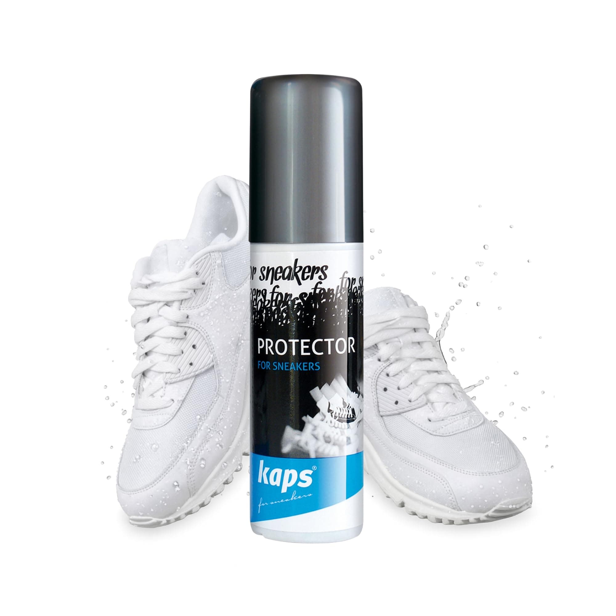 Shoe Protector Spray | Trainer Waterproof Water Repellent Protection for Suede Leather Nubuck Canvas Fabric, Keeps Sneakers & Footwear Clean, Suitable for All Materials, 100ml - Kaps