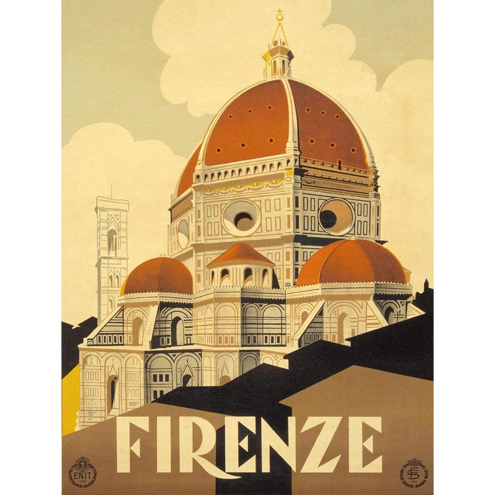 Wee Blue Coo Travel Tourism Florence Italy Basilica Santa Maria Fiore Unframed Wall Art Print Poster Home Decor Premium