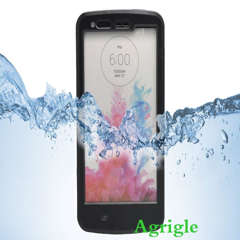 LG G3 Case,LG G3 Waterproof Case,AGRIGLE Armor Defender IP-68 [waterproof/Shockproof /Dirt Proof/Snow Proof] Heavy Duty Full Body Protective Cover with Kickstand Cover Case for LG G3 (Dark Black)
