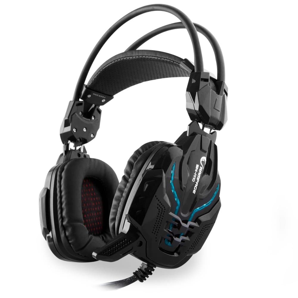Snopy Rampage sn-r10 Binaural Head-band Black Headset – Headsets (PC/Gaming, Binaural, Head-band, Black, Wired, 2 m)