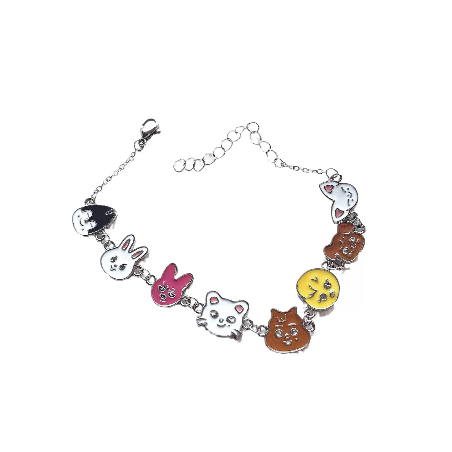 Stainless Steel SKZ Cute Bracelet Gift for Fan Collection (Colorful)