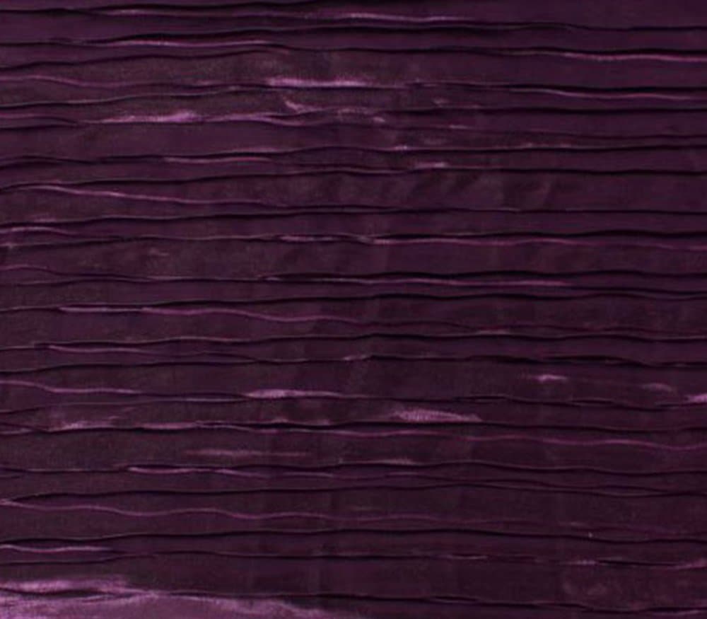 Satin Fabric Italian Crushed 115" Wide Sold by The Yard (Plum)