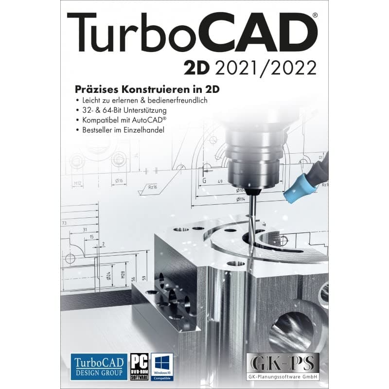 Avanquest Software TurboCAD 2D 2021/2022|2021/2022|1|120|Windows PC|Disc