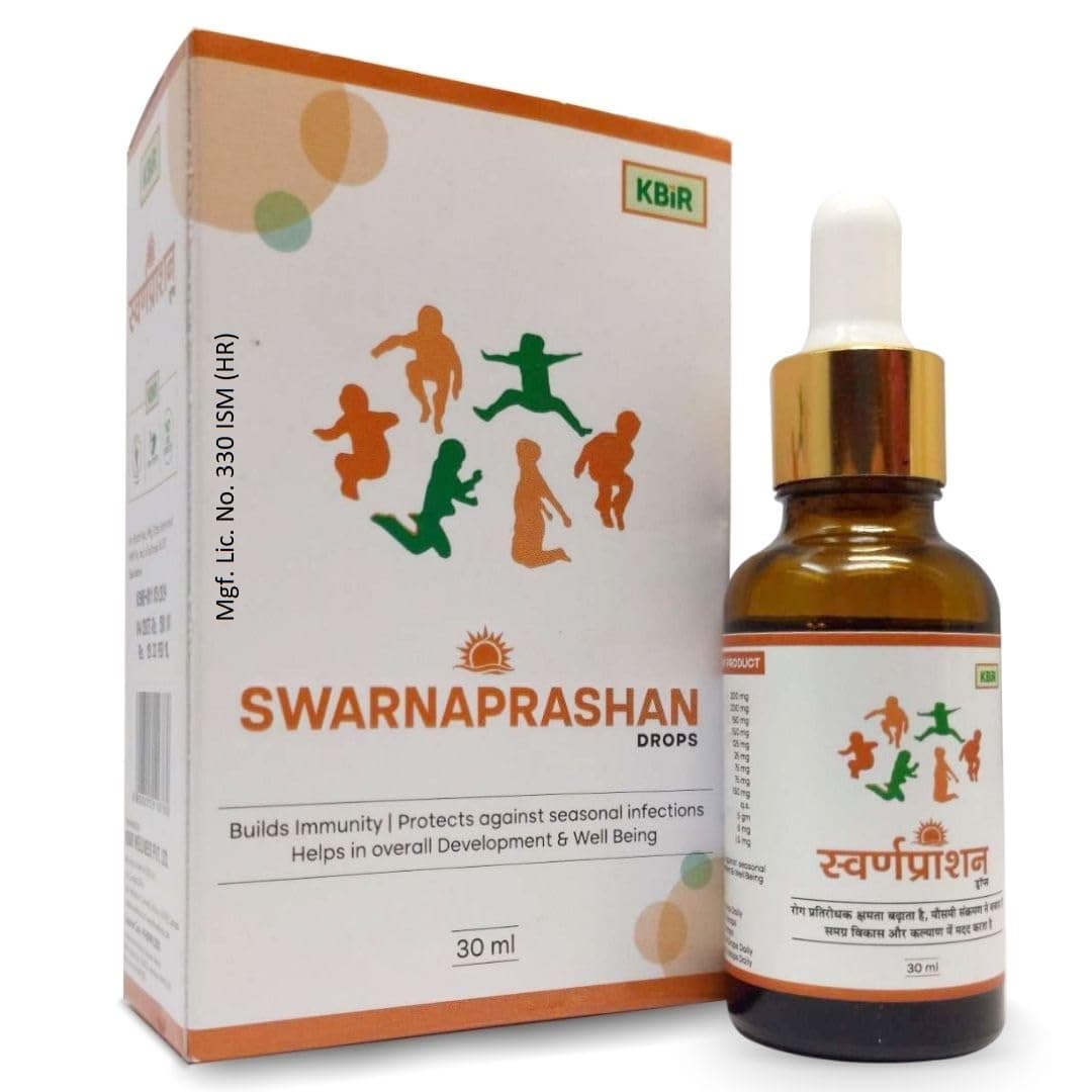 Kbir Swarnaprashan Drops for Kids & Teens, 30ml – Ayurvedic Immunity Booster for Healthy Growth, Strength & Illness Resistance in Kids and Teens