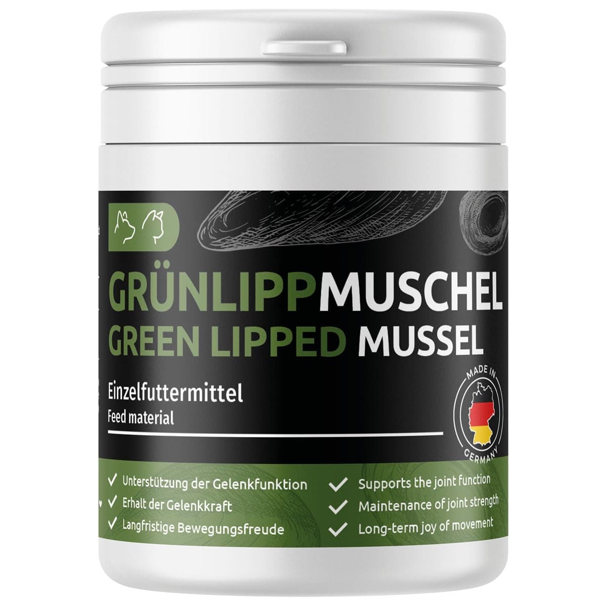 GreenPet green lipped mussel powder, 100 g, natural product for dogs and cats