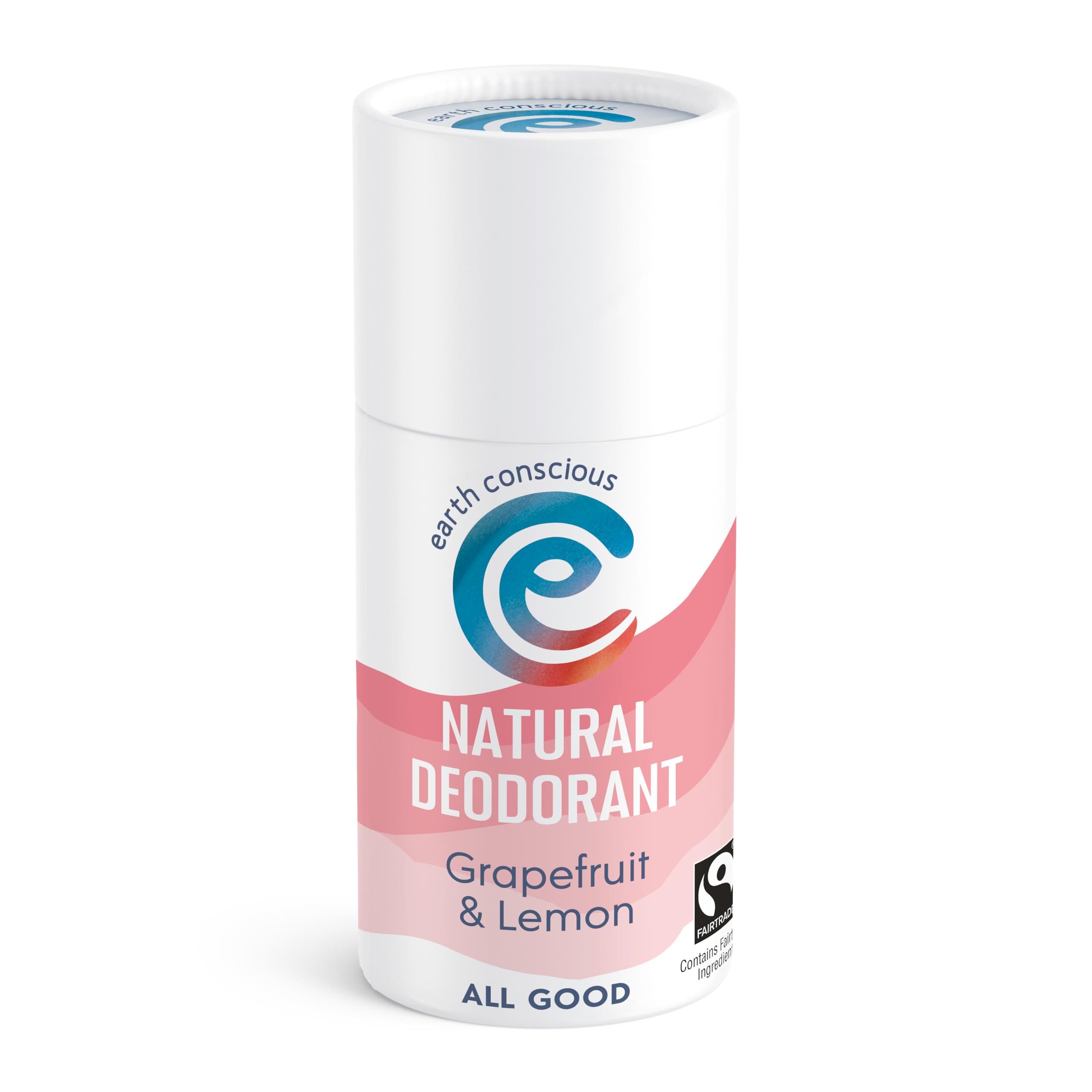 Earth ConsciousNatural Deodorant Stick 60g- Eco Friendly, Vegan Friendly, Aluminium Free & Cruelty Free Deodorants for Men and Women. UK Made (Grapefruit & Lemon)