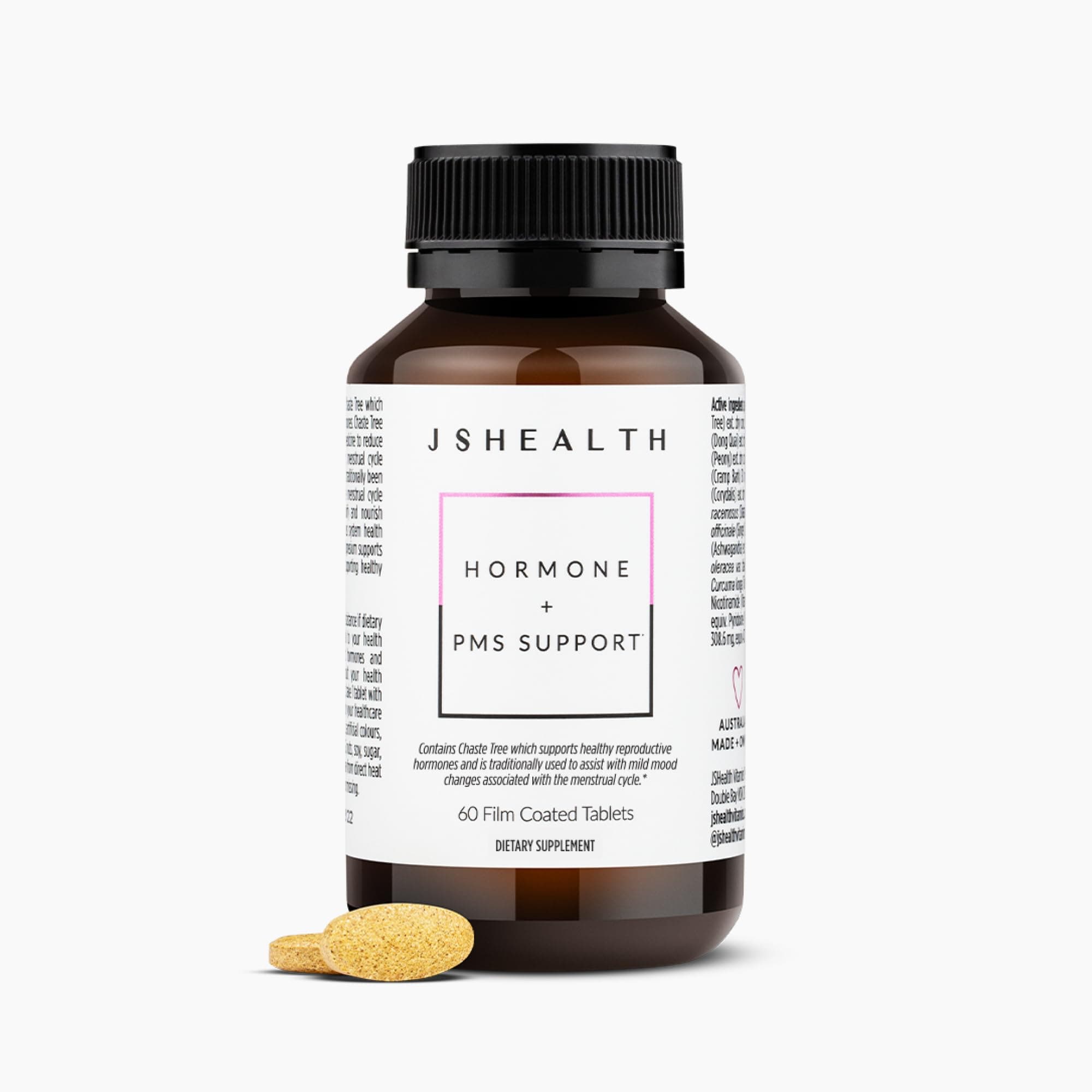 JSHealth Vitamins Hormone Balance for Women and PMS Support Supplement - Premenstrual Symptom Relief with Vitamins B3, B6 & Magnesium (60)