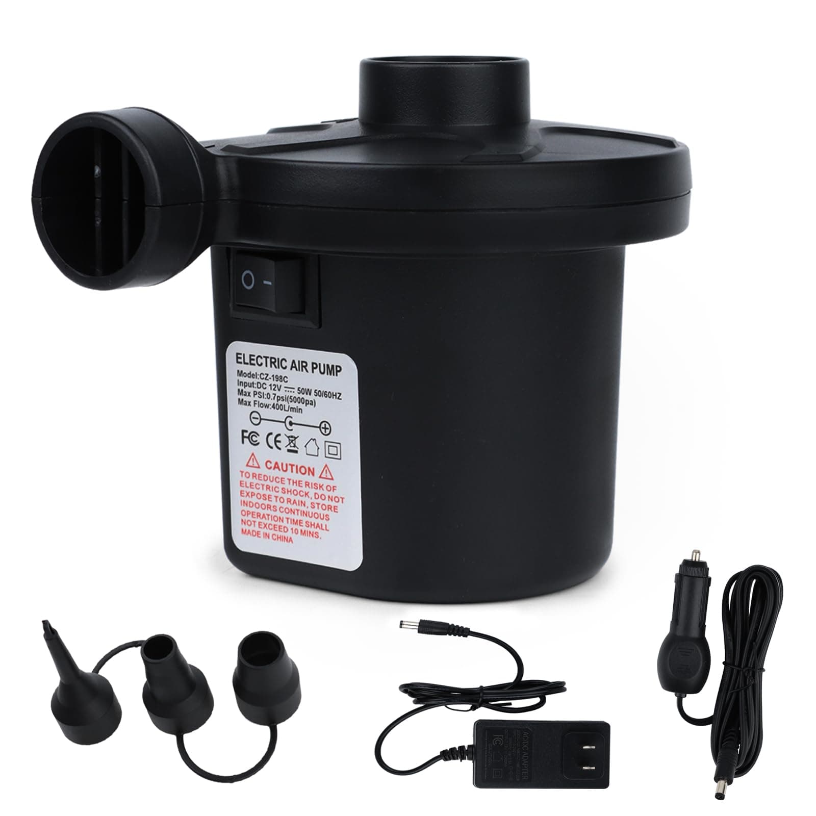 Electric Air Pump for Inflatables Air Mattress Pumps Air Bed Pool Air Pump for Inflatables AC/DC Air Inflator Deflator Float Pumps