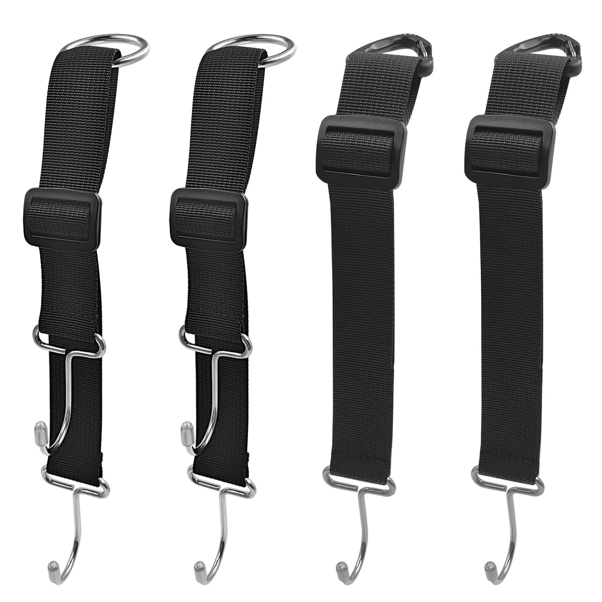 maxin4 PCS Car Purse Hook/Holder,Contains 2 Torches and 2 Triangular Hooks, Car Seat Headrest Hooks for Purses and Bags, Adjustable Hidden Metal Hooks for Car Handbag.