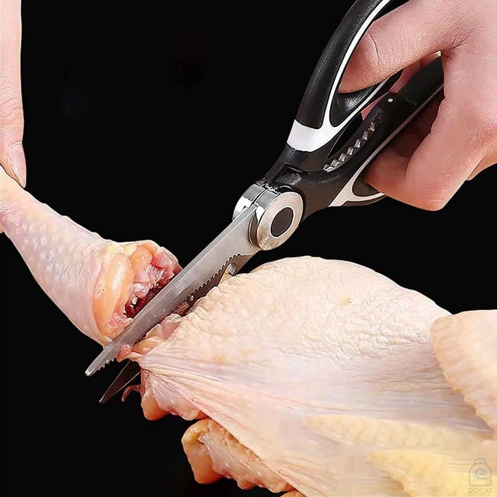 COFIEX Stainless Steel Heavy Duty Kitchen Scissors with Protective Cover,Multi-Function Kitchen Shears for Cutting Vegetables, Chicken, Fish, Meat, Pizza, Herbs-Cooking Tools for Home and General Use