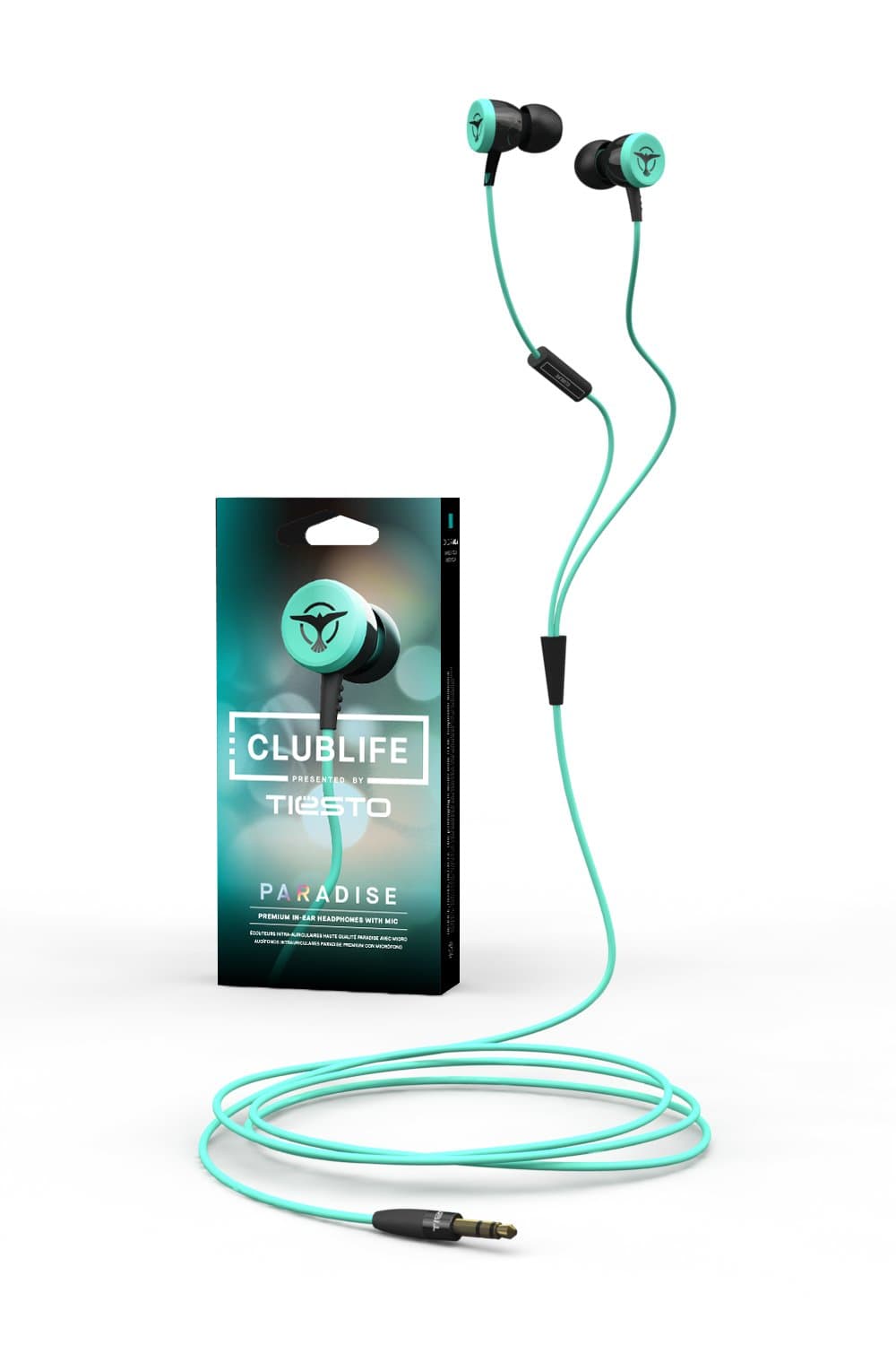 CLUBLIFE CL31-1-12 CL-3 Paradise In-Ear Headphones with Mic, Aqua