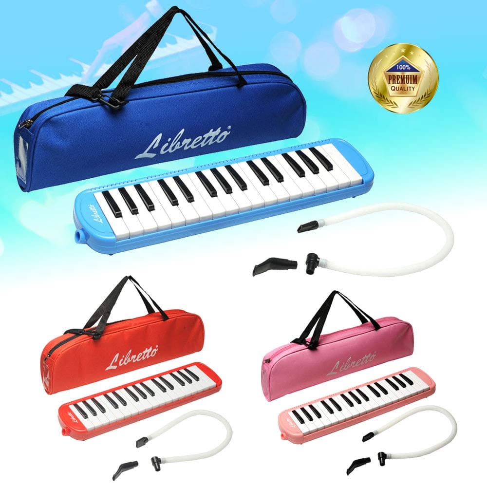 Libretto 32 Piano Keys Melodica, Sky Blue, Great Gift for Music Lovers and Beginners Gift with Carrying Bag!