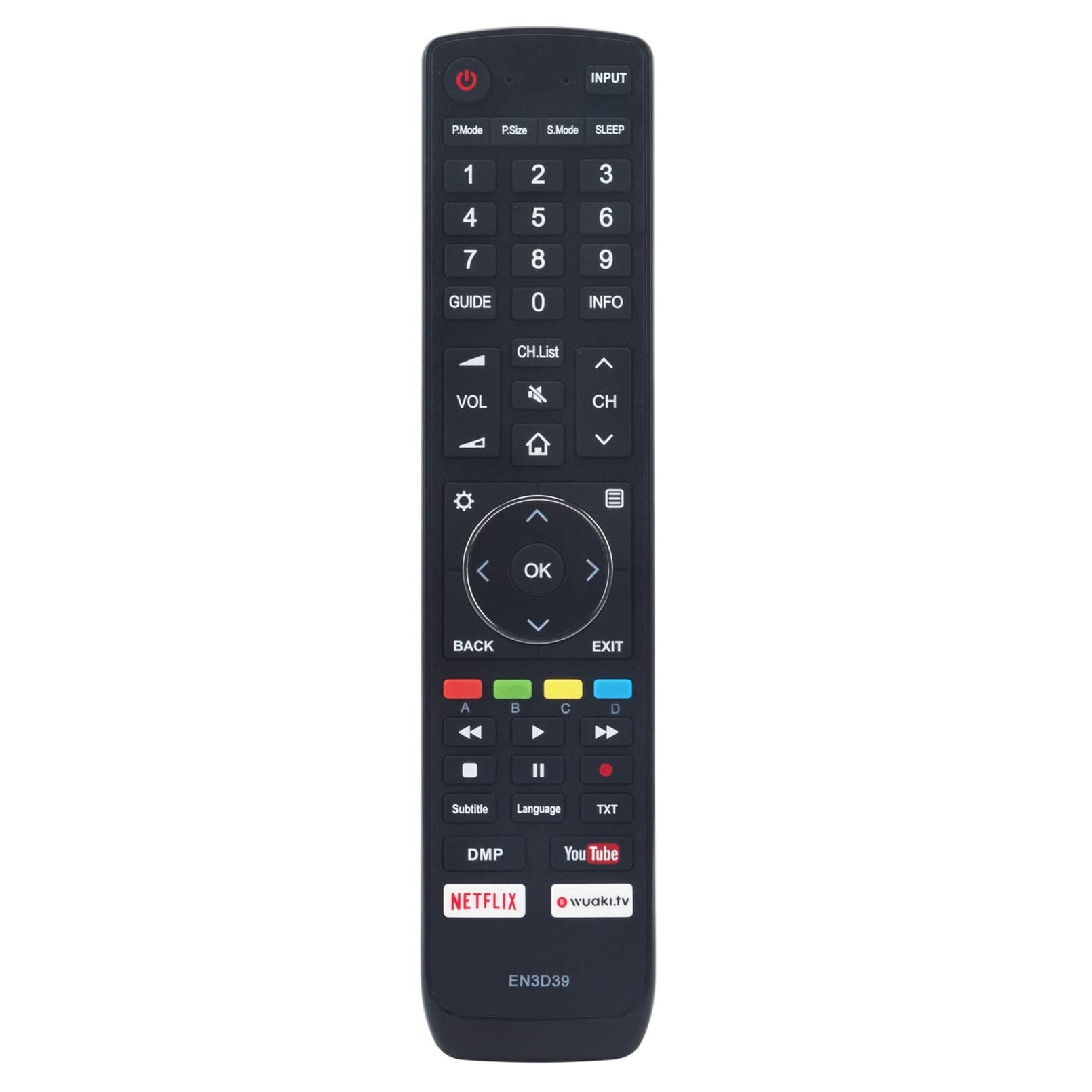 EN3D39 Replaced Remote Control - WINFLIKE EN3D39 Remote Control Replacement fit for Hisense TV H45N5750 H65N6800 H65NU8700 H55N6800 H50N6800 H60N3500 H65N5750 H70NU9700 H75N6800 H50N5900 H55NU8700