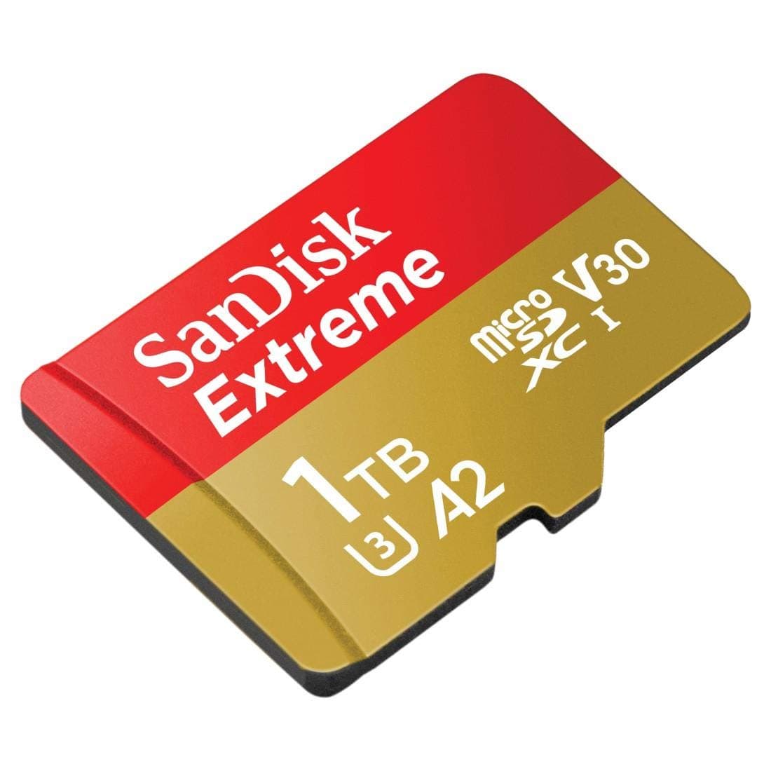 Extreme 1 TB microSDXC Memory Card + SD Adapter with A2 App Performance + Rescue Pro Deluxe, Up to 160 MB/s, Class 10, UHS-I, U3, V30