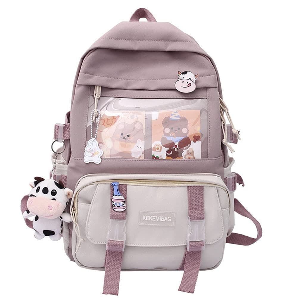 CENXIO Teen Girls Cute Student Book Bags - Purple