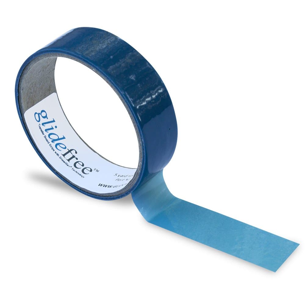 Self-Adhesive, Low-Friction Transfer Board Tape by GlideFree. Makes Sliding Transfers Easy and Protects Skin. (Continuous Roll 1" x 5 Yards)
