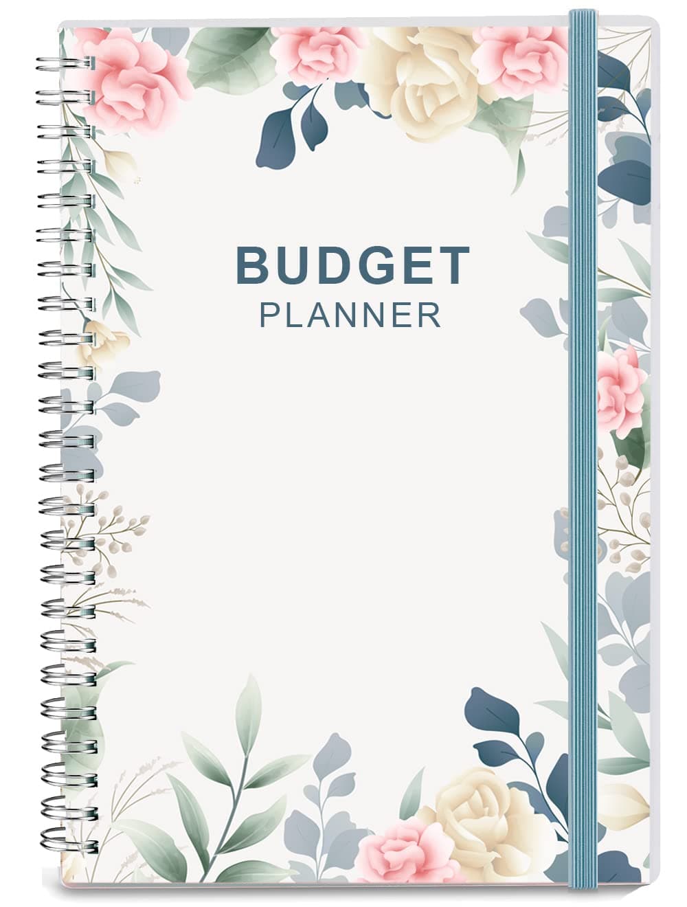 NokingoBudget Planner - Monthly Finance Organizer with Expense Tracker Notebook to Manage Your Money Effectively, Undated Finance Planner/Account Book, Start Anytime, 1 Year Use, A5, Floral