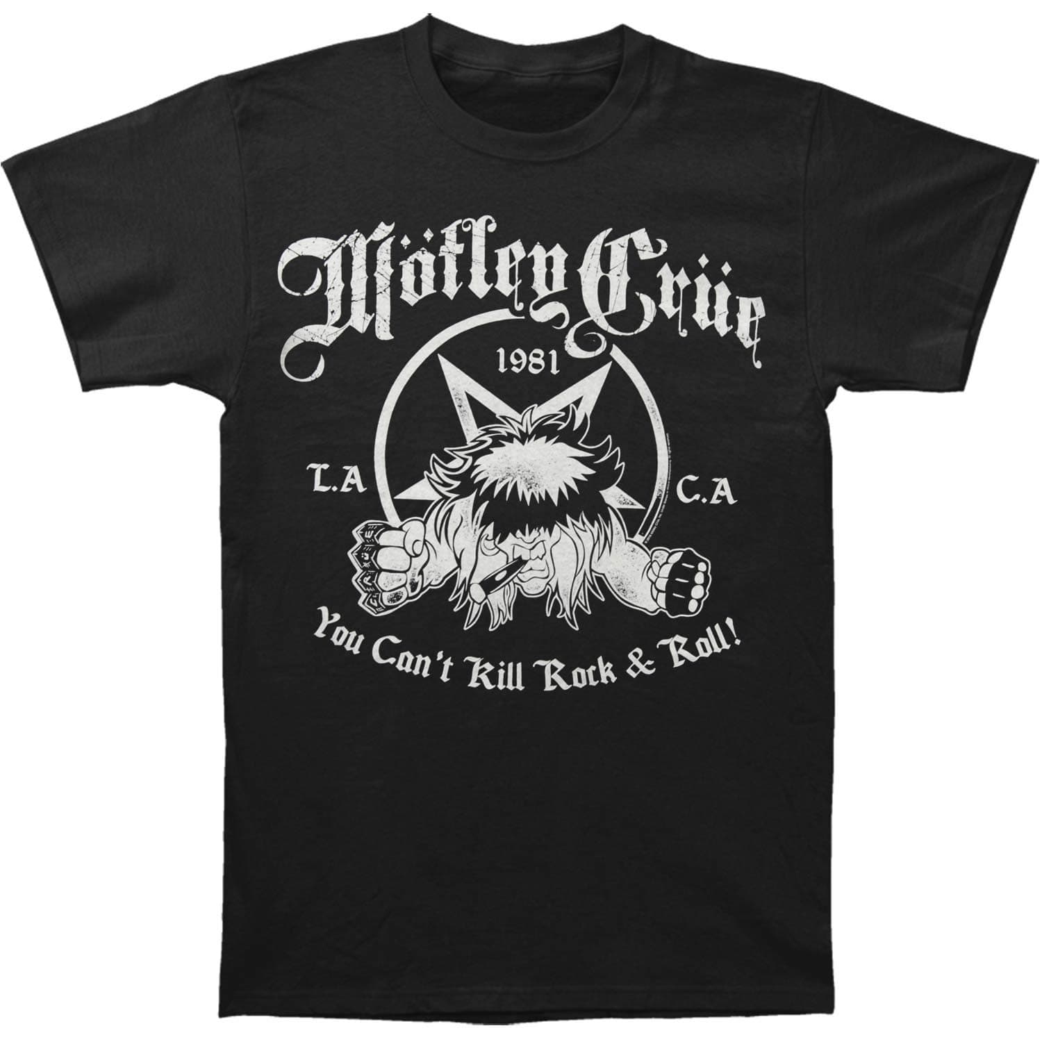 Motley CrueYou Cant Kill Rock & Roll' T-Shirt (Small) Black