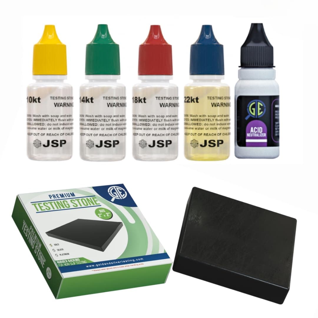 Gold Testing Jewelry Kit 10K 14K 18K 22K Testing Solution Purity Determiner Jewelry Scrap Precious Metal Made in USA
