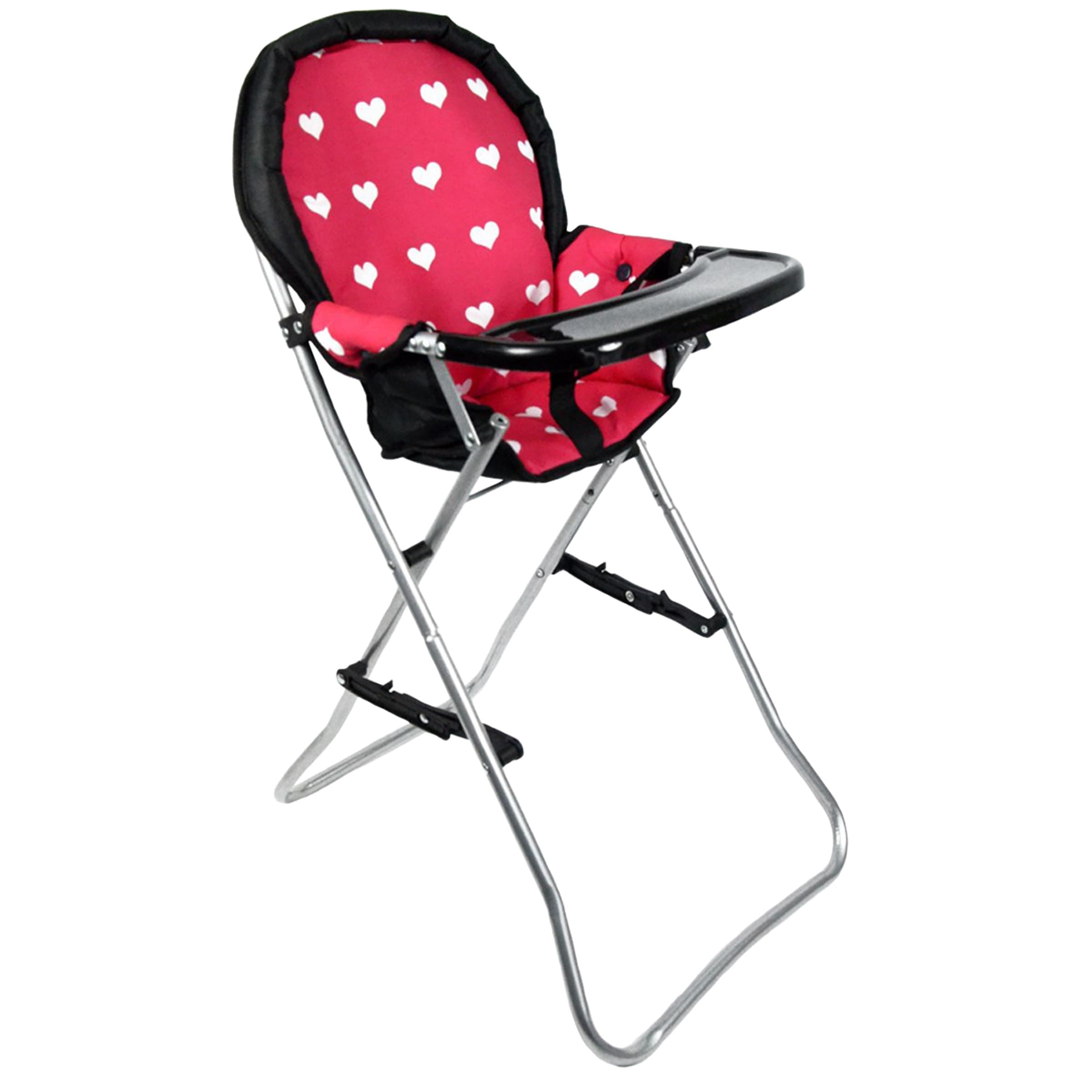 Foldable Baby Doll High Chair, Baby Doll Accessories, Dolls & Accessories Highchair Stuff for 18 Inch Doll, Doll High Chair Toy Set for Toddlers 3 Year Old Girls, 5+ Year Old Girl Doll Furniture Toys