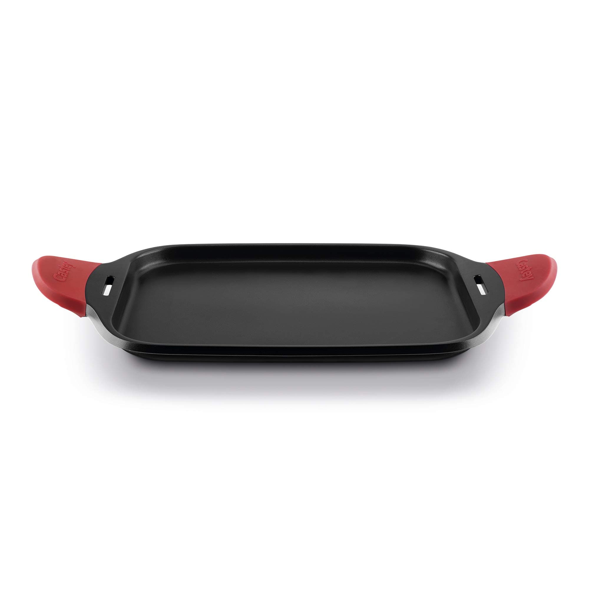 CasteyIP45 - Grill tray, induction 45 cm, color black/red, 48.5 x 27.5 cm
